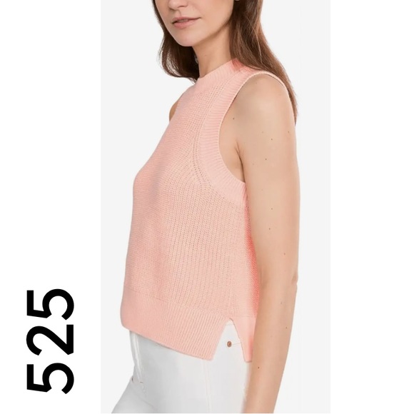 525 America Tops - 525 America Sleeveless Knit Sweater - Metallic Pink - NEW - Size XS